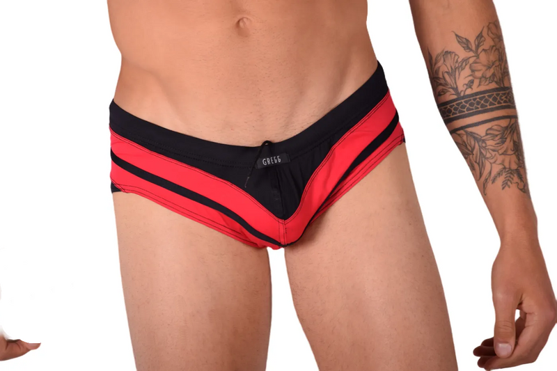 Medium Gregg Homme Swim Brief Red Black 60011 MX23