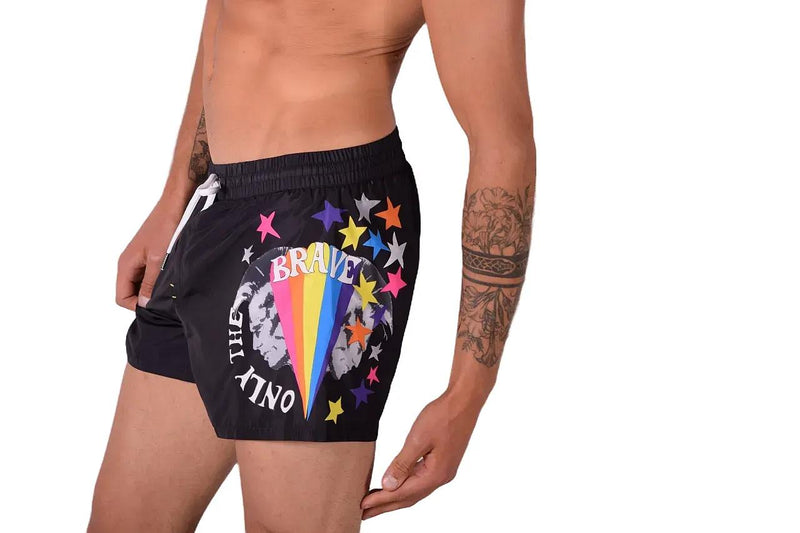 Medium Diesel The Brave Swimwear Swim-Shorts Black 60028 MX23