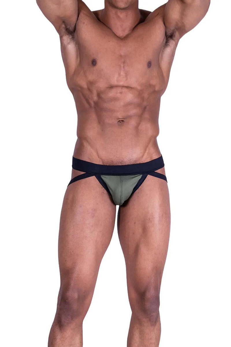 Medium Gregg Homme Swim Briefs Open Side Khaki 60016 MX23