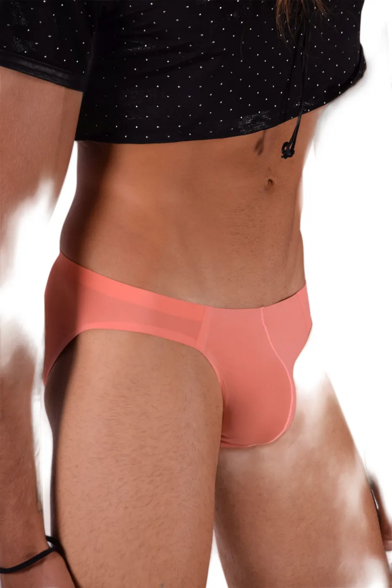 SMU Ice Mini Brief Ultra-Soft Lightweight Briefs in Salmon 100903 22