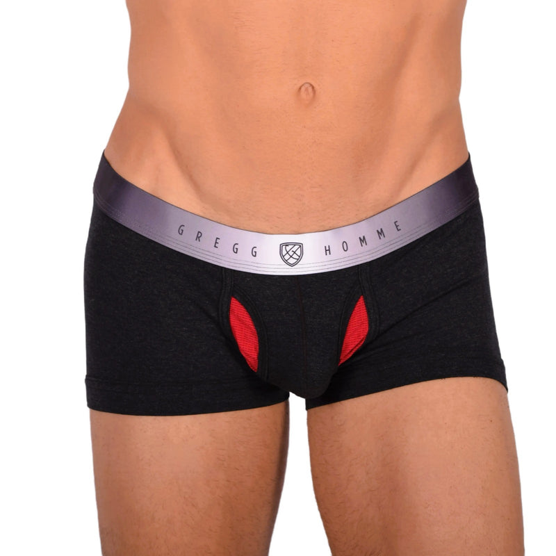 Large Gregg Homme Super Soft Boxer Hip Charcoal Red 3049 D22