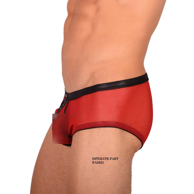 Medium Gregg Homme Red Sheer brief and Black front deco 3044 C22