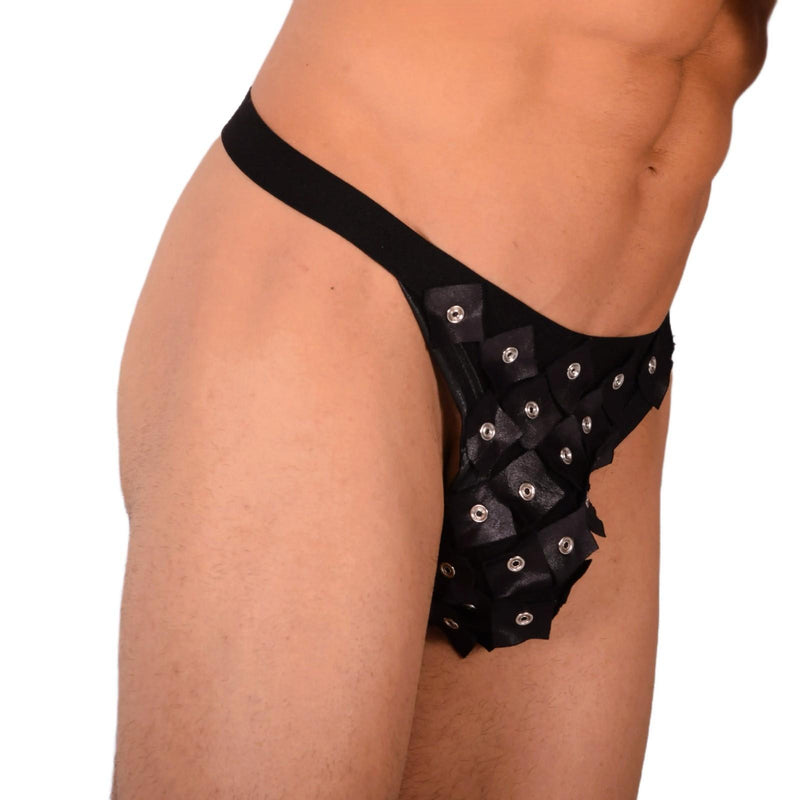 Medium Gregg Homme Leather Look squares Thong 3055 D22