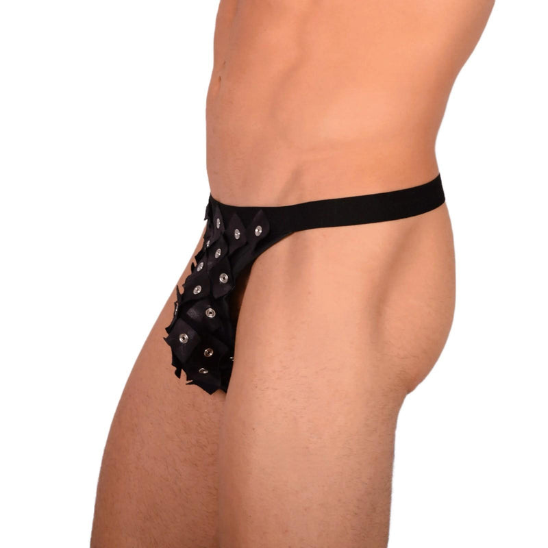 Medium Gregg Homme Leather Look squares Thong 3055 D22
