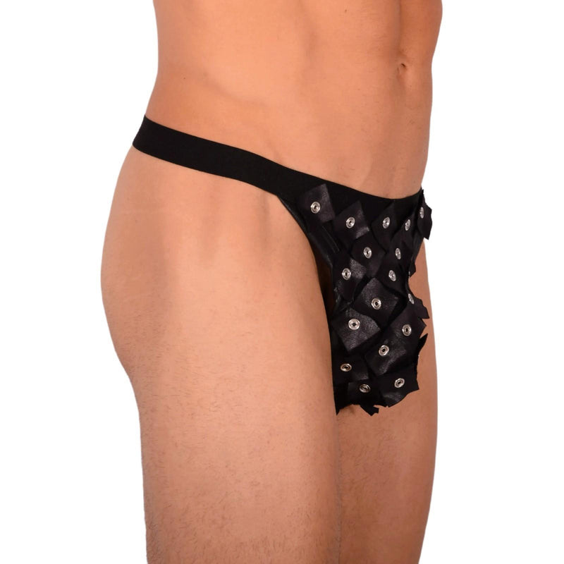Medium Gregg Homme Leather Look squares Thong 3055 D22