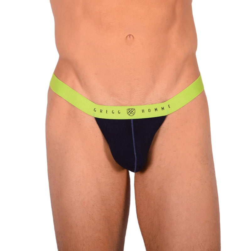 Medium Gregg Homme Lime Navy Thong 3053 D22
