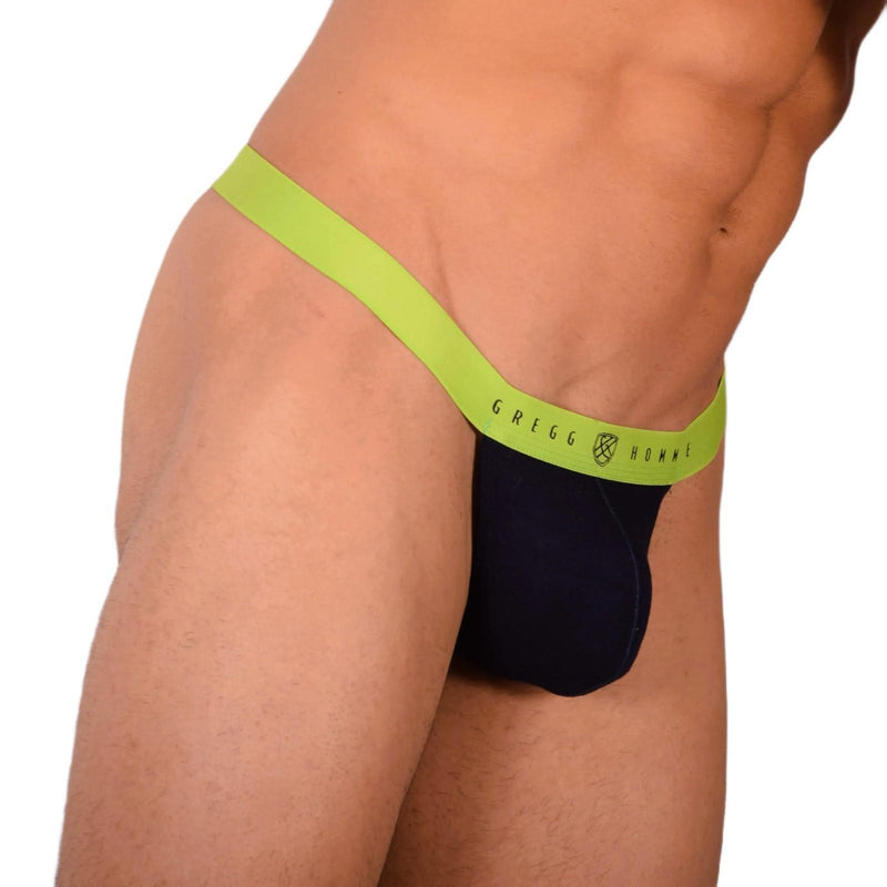 Medium Gregg Homme Lime Navy Thong 3053 D22