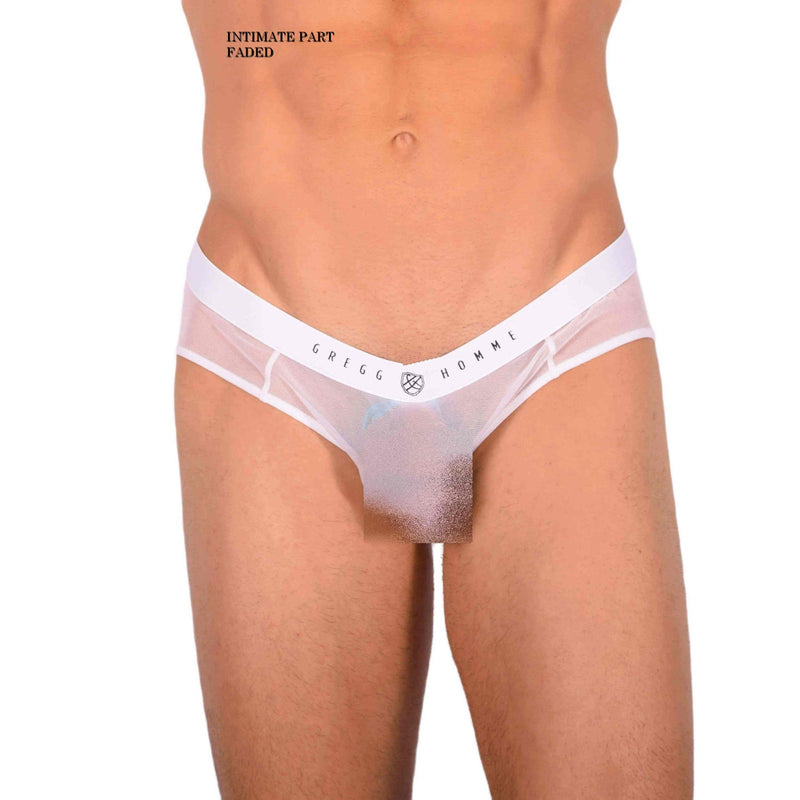 Large Gregg Homme White C-Ring Sheer Brief 3043 C22