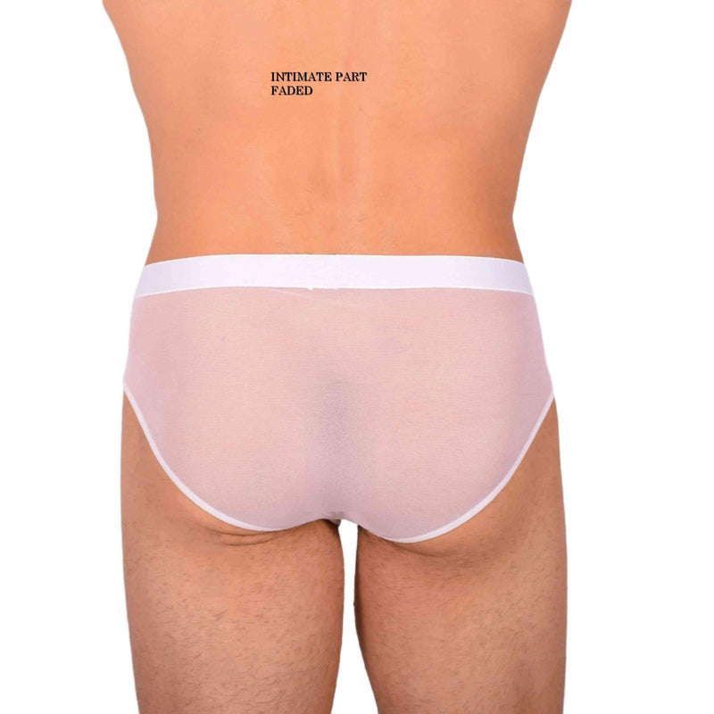 Large Gregg Homme White C-Ring Sheer Brief 3043 C22