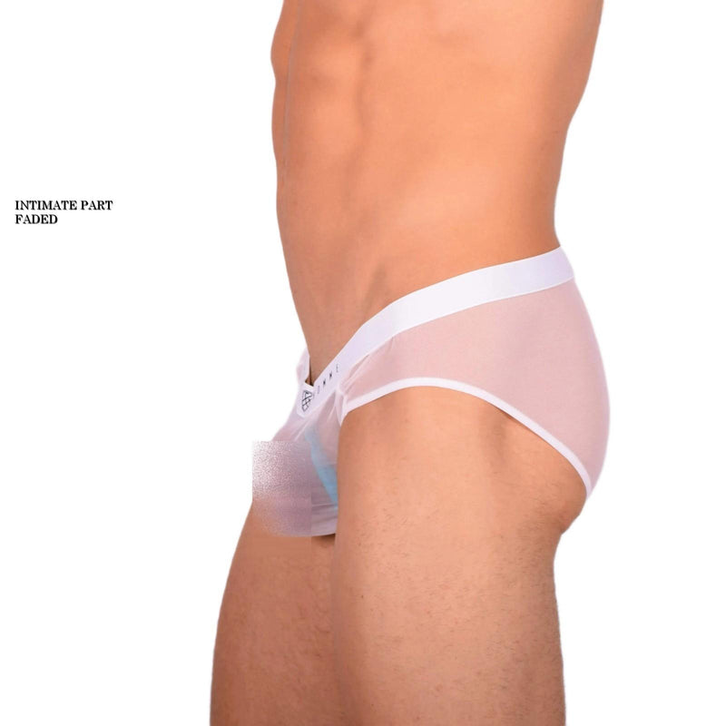 Large Gregg Homme White C-Ring Sheer Brief 3043 C22