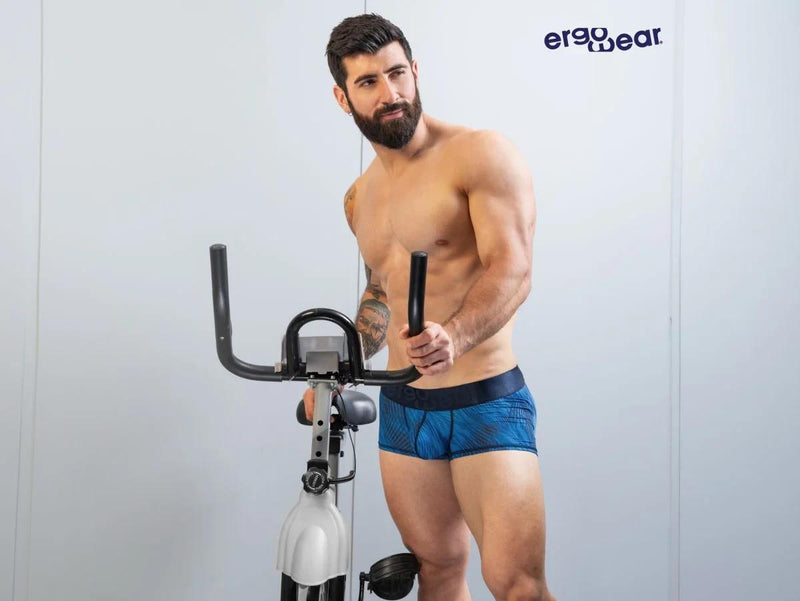ErgoWear Boxer Trunks MAX Bold SE Satin Finish Waistband in Mild Blue 1818 19