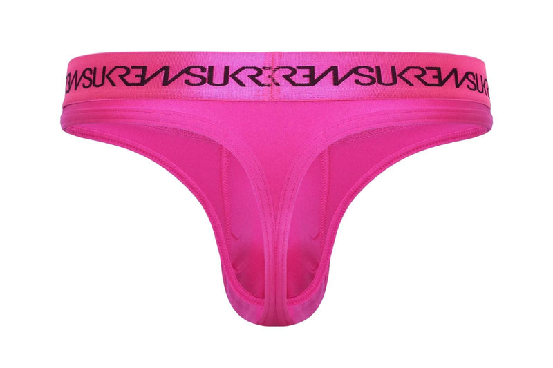 SUKREW Unlined Classic Thong With Large Contoured Pouch in Party Pink 22