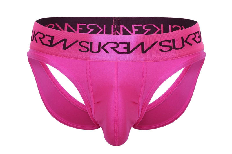 SUKREW V-Thongs Brief Jock Combo With Two Back Straps in Party Pink 22