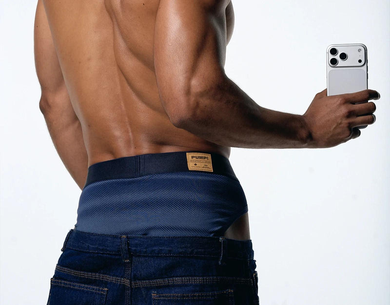 PUMP! Indigo Blue Brief With Woven Back Jacron Cotton Briefs 12087 16