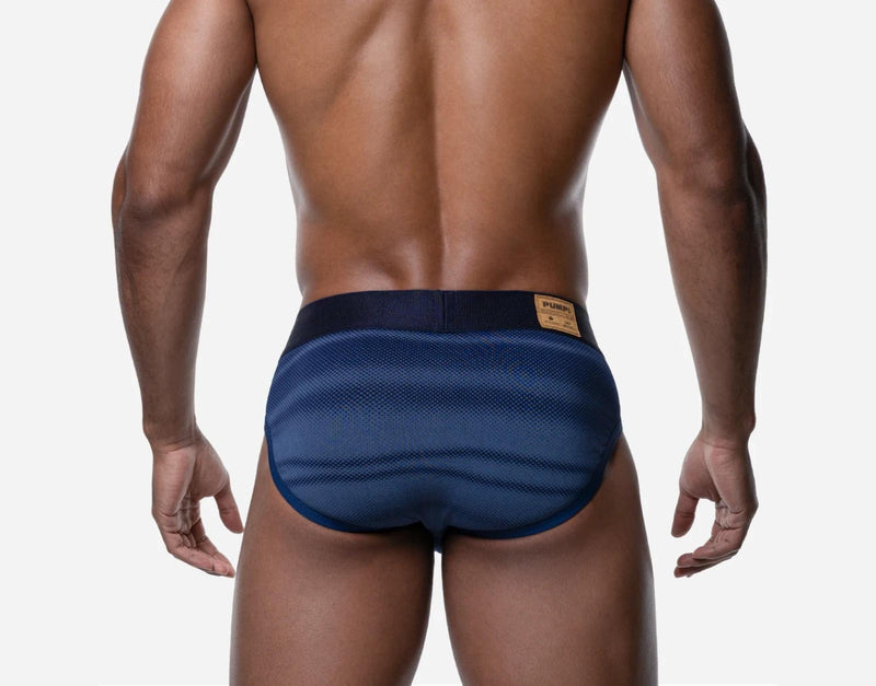 PUMP! Indigo Blue Brief With Woven Back Jacron Cotton Briefs 12087 16