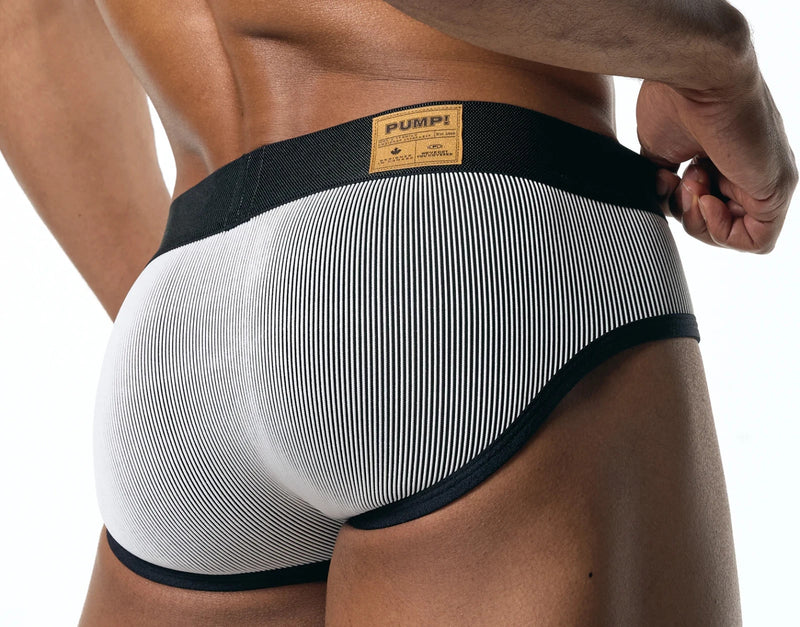 PUMP! Bleach Brief With Woven Back Jacron Ribbed Nylon Cup 12088 16