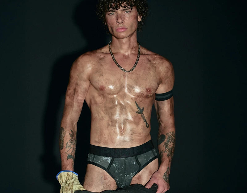 PUMP! Black Washed Cotton Brief 12086 40