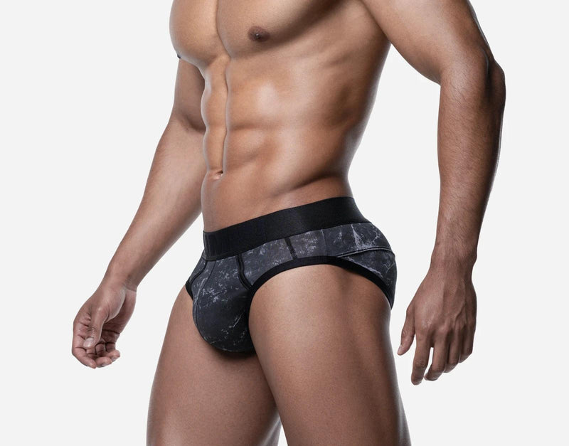 PUMP! Black Washed Cotton Brief 12086 40