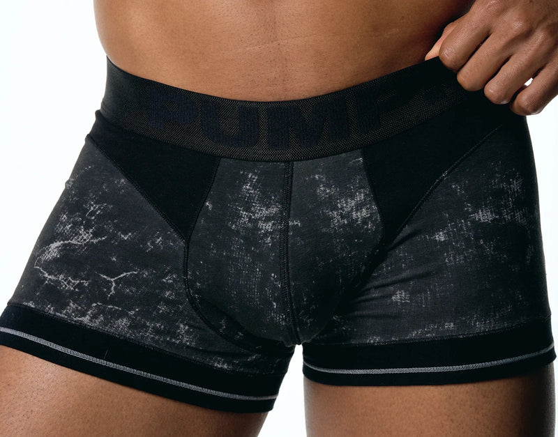 PUMP! Long Boxer Briefs Black Washed Cotton Boxer 11119 40