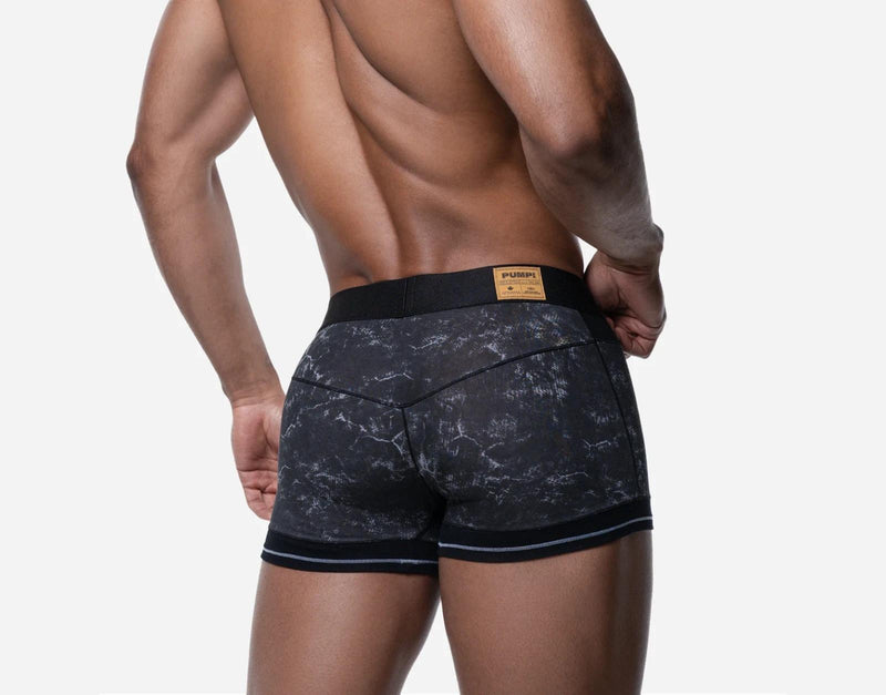 PUMP! Long Boxer Briefs Black Washed Cotton Boxer 11119 40