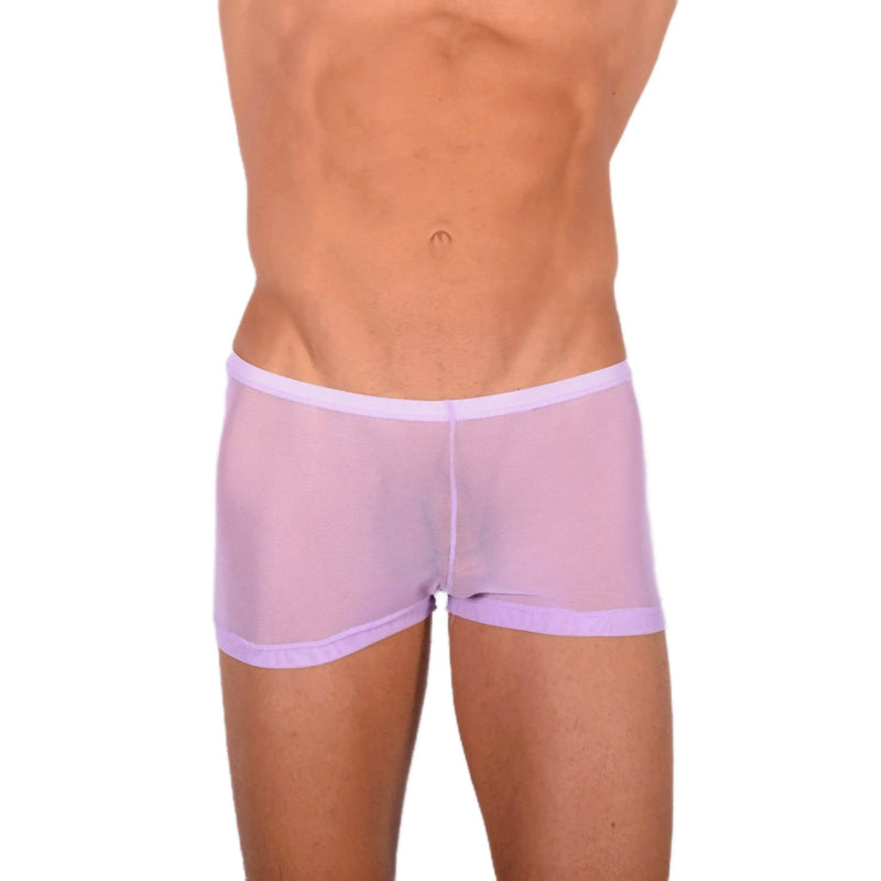 2XS/XS Smu Tanning Walking around sheer Pink C - Thru Mini Boxer MX19 340281