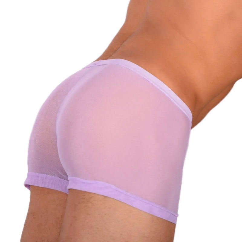 2XS/XS Smu Tanning Walking around sheer Pink C - Thru Mini Boxer MX19 340282