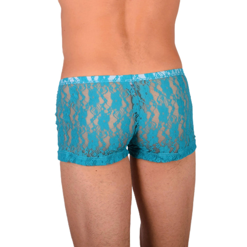 2XS/XS Smu Tanning Walking around sheer Turquoise C - Thru Mini Boxer MX19 340275