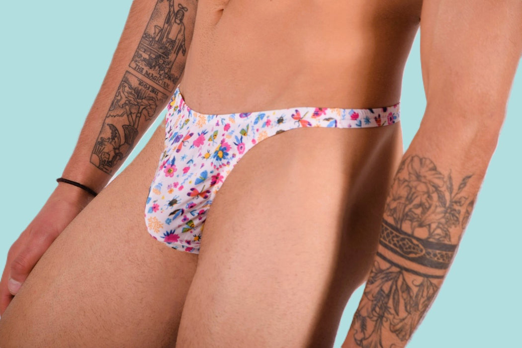 XS/S SMU Mens Thong Underwear 33483 PRINT MX11