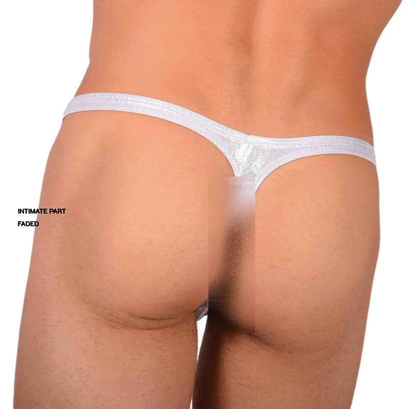 Small SMU Sensual Flash Party Silver Thong 33841 MX17