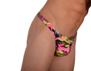 Large Swim Thongs Vuthy Multicolor Abstract Thong Swimwear 276