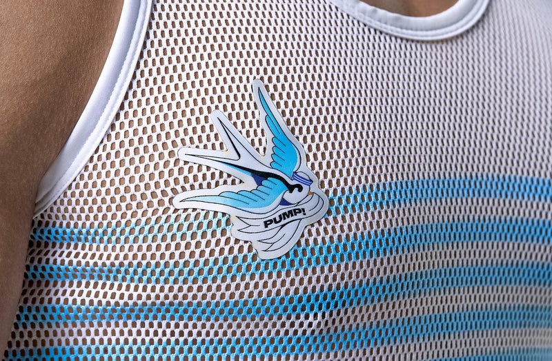 PUMP! Sailor Mesh Tank Top White Mesh Nylon Tanktop 14036 5