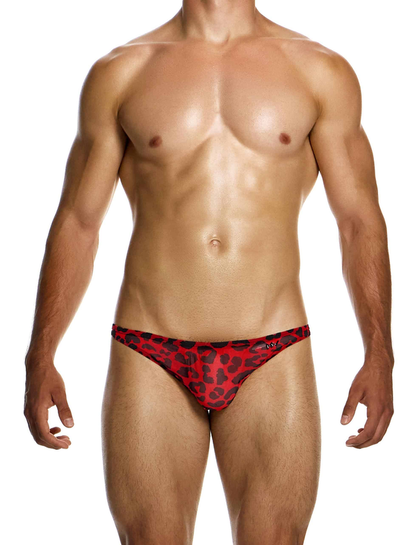 MODUS VIVENDI Low-Cut Briefs Leopard Mesh in Red 15414 104