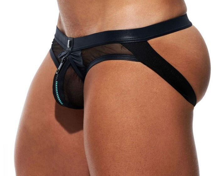 Large Gregg Homme Jockstrap Unlocked Zipper Pouch Jock Aqua 180234 69