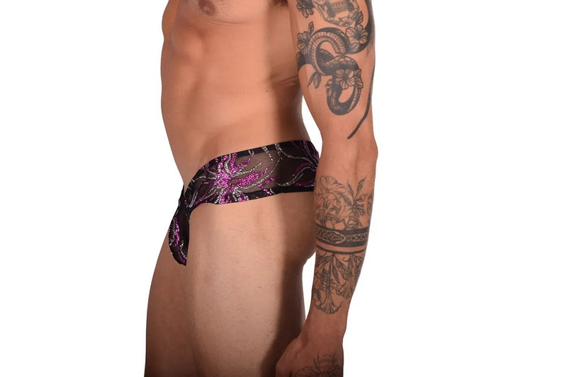 L SMU Cheeky C-Trough Boxer Brief  Brazilian Back Underwear Multi 9926 LT2