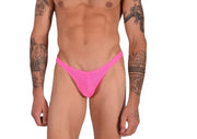 Large SMU Thong Pink Little Holes  9929 LT2