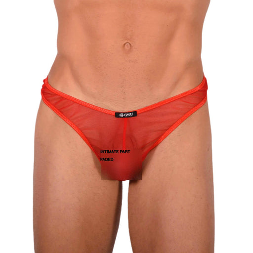 XS SMU Sensual C-Thru Red Thong 33852 MX17