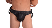 SMU Leather Jockstrap Removable Cod Piece Adjustable Waist 8981 CH23