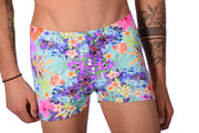 XS SMU Mens Swim Hipster Abstract Bright Colors 43148 MX12
