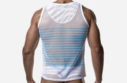 PUMP! Sailor Mesh Tank Top White Mesh Nylon Tanktop 14036 5