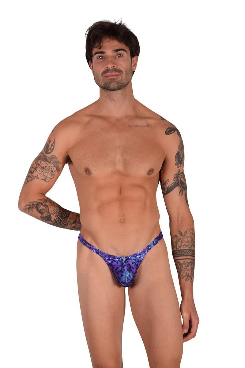 Large SMU Thong Flash Blue Design 9948 LT3