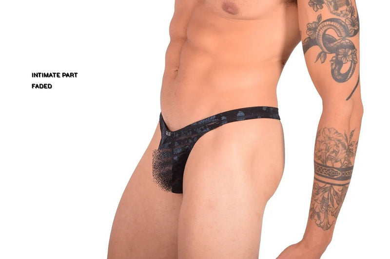 XL Gregg Homme Thong Luxury Black Blue 3056 C22