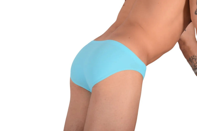 Swim Briefs SMU Detachable Shape Retention Swimwear Turquoise 33801 MX22