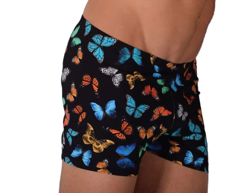 XS SMU Mens Swim Hipster Underwear Butterflies 43112 MX12