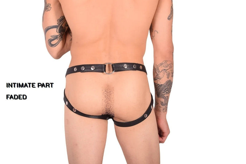 SMU Spartacus Pouch Black and White Jockstrap 32'' To 35'' 19738B CH18B