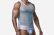 PUMP! Sailor Mesh Tank Top White Mesh Nylon Tanktop 14036 5