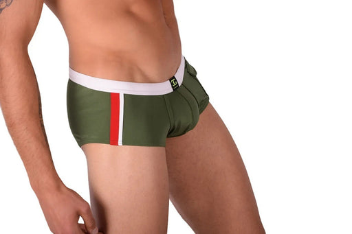 Small Swim Shorts GREGG HOMME Swimwear 3G Canada Flag Khaki 95735 136