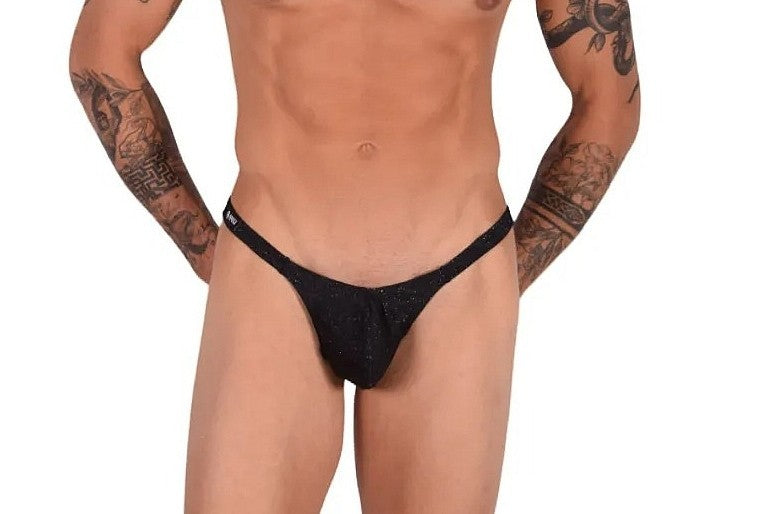 XL SMU Thong Black Sparkles 9935 LT2