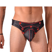 SMU Marcus Removable Cod Piece Black and Red Jockstrap 19734 CH16
