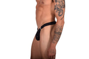 L/XL EROS Detachable Black Swim Wear Thong 35/38'' LT1