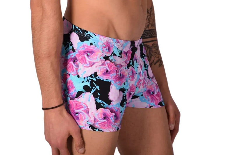 XS SMU Mens Swim Hipster Underwear ROSES 43127 MX12